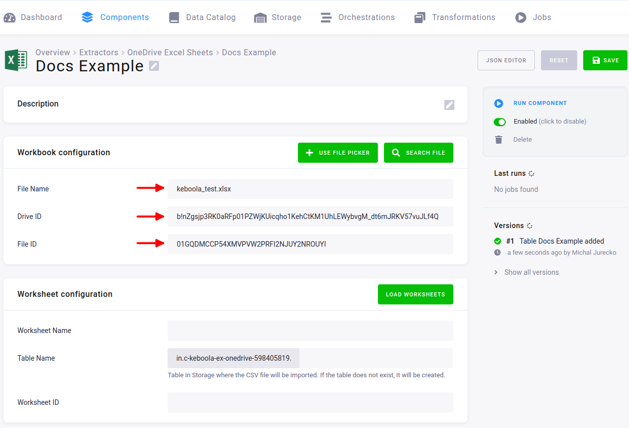 Screenshot - Workbook config