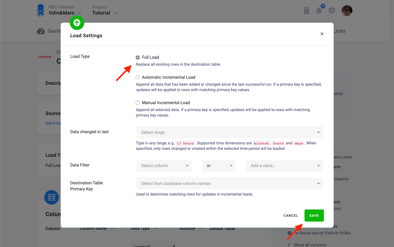 Screenshot - Table Options